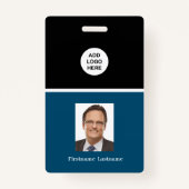 プロフェッショナルのロゴとポートレート名 バッジ (正面)