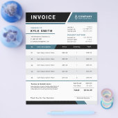 プロフェッショナルの事業請求書の販売受領書 チラシ (シングル)