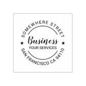 プロフェッショナルの会社名のアドレス ラバースタンプ (インプリント)