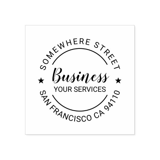 プロフェッショナルの会社名のアドレス ラバースタンプ (インプリント)