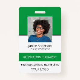 プロフェッショナルの写真の緑の従業員IDバッジ バッジ