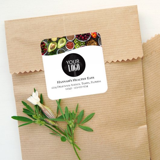 プロフェッショナルの写真またはロゴのプロモーションブラック スクエアシール