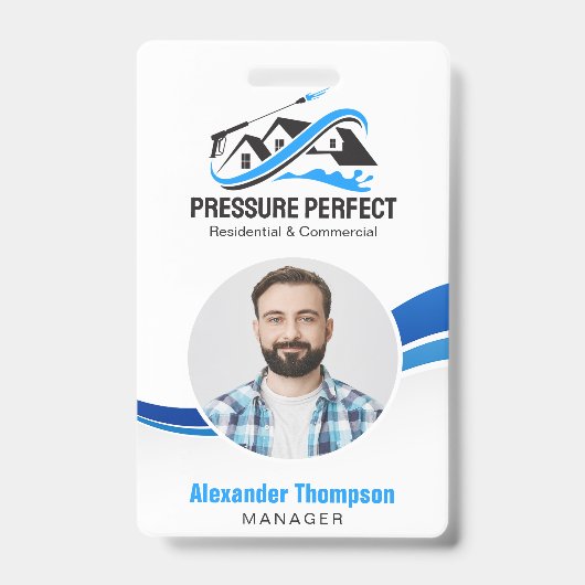 プロフェッショナルの圧力洗浄とパワークリーニング バッジ (Front)