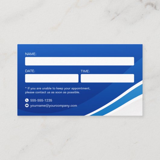 プロフェッショナルの圧力洗浄とパワークリーニング 予約カード (裏面)