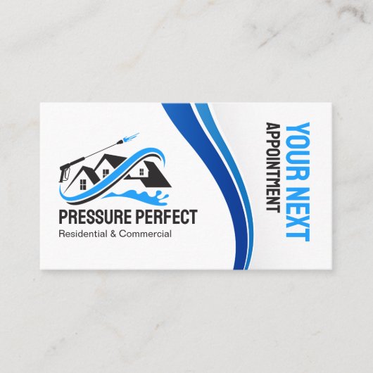 プロフェッショナルの圧力洗浄とパワークリーニング 予約カード (正面)