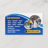 プロフェッショナルの圧力洗浄とパワークリーニング 名刺 (裏面)