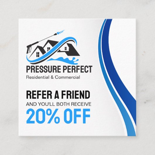 プロフェッショナルの圧力洗浄とパワークリーニング 紹介カード (正面)