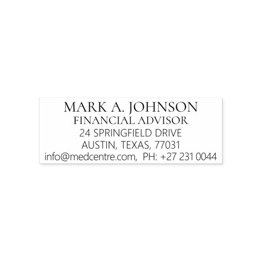 プロフェッショナルの基本情報 セルフインキングスタンプ (デザイン)