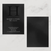 プロフェッショナルの太モダンい灰色モノグラム 名刺 (正面/裏面)