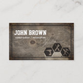 プロフェッショナルの建築大工 名刺 (正面)