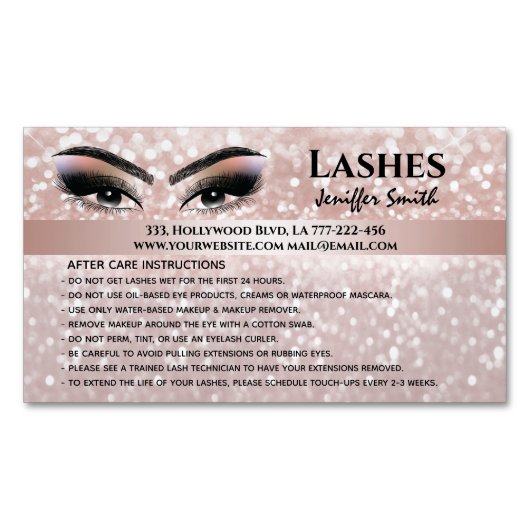 プロフェッショナルの後のシックな輝気にき マグネット名刺 (正面)