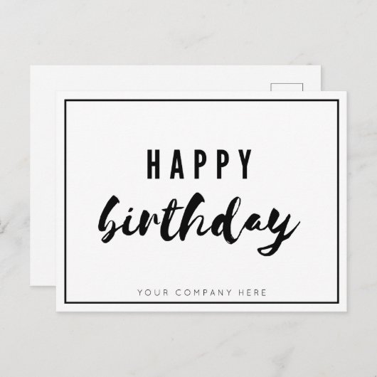 プロフェッショナルの従業員ハッピーバースデー ポストカード (正面/裏面)