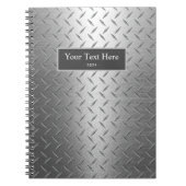 プロフェッショナルの手作りダイヤモンドメタルの質感 ノートブック (正面)
