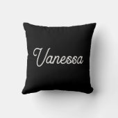 プロフェッショナルの手書き名カスタム黒 クッション (裏面)