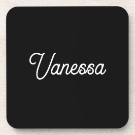 プロフェッショナルの手書き名カスタム黒 コースター