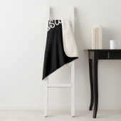 プロフェッショナルの手書き名カスタム黒 シェルパブランケット (インサイチュ)