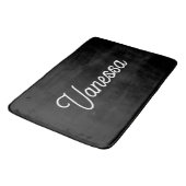 プロフェッショナルの手書き名カスタム黒 バスマット (アングル)