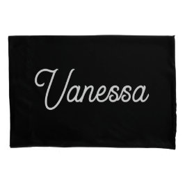 プロフェッショナルの手書き名カスタム黒 枕カバー