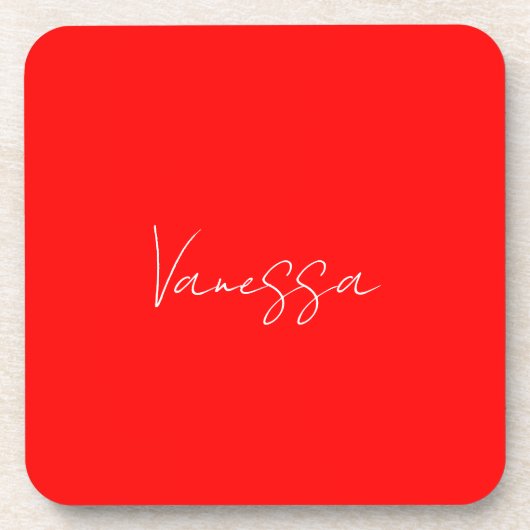 プロフェッショナルの手書き名カスタム コースター (正面)