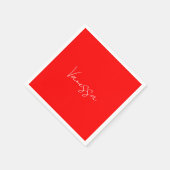 プロフェッショナルの手書き名カスタム スタンダードカクテルナプキン (角)