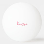 プロフェッショナルの手書き名カスタム 卓球ボール (裏面)