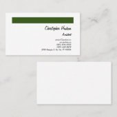 プロフェッショナルの森の緑の白い平野の建築家 名刺 (正面/裏面)