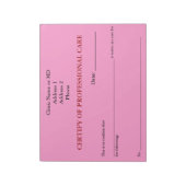 プロフェッショナルの気に認定（ピンク） ノートパッド (回転)