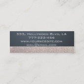 プロフェッショナルの洗練された豪華な輝きのトレンディー スキニー名刺 (裏面)