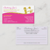 プロフェッショナルの清掃/清掃/清掃業務 名刺 (正面/裏面)