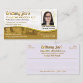 プロフェッショナルの清掃/清掃/清掃業務 名刺 (正面/裏面)