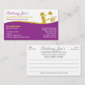 プロフェッショナルの清掃/清掃/清掃業務 名刺 (正面/裏面)