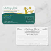 プロフェッショナルの清掃/清掃/清掃業務 名刺 (正面/裏面)