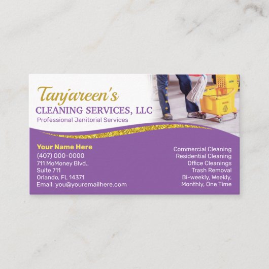 プロフェッショナルの清掃/清掃/清掃業務 名刺 (正面)