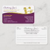 プロフェッショナルの清掃/清掃/清掃業務 名刺 (正面/裏面)