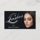 プロフェッショナルの点滅、美しいの黒い写真スタイリッシュ 名刺 (正面)