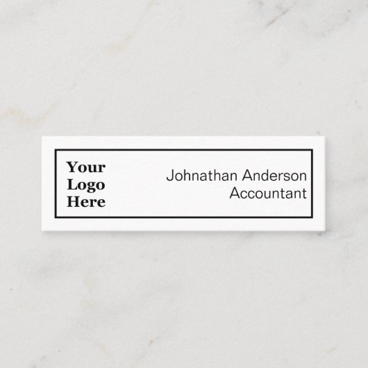 プロフェッショナルの白黒あなたのロゴとQRコード コーリングカード (正面)