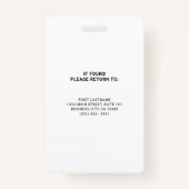 プロフェッショナルの白黒の大企業のきなロゴ バッジ (裏面)