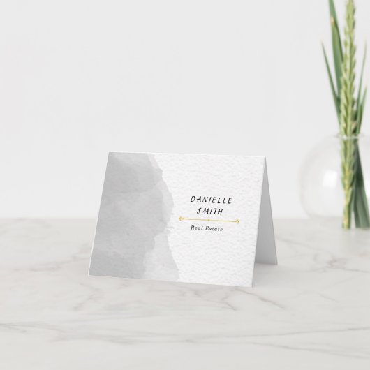 プロフェッショナルの白黒の水色 サンキューカード (正面)