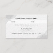 プロフェッショナルの白黒の水色 予約カード (裏面)