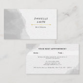 プロフェッショナルの白黒の水色 予約カード (正面/裏面)