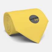 プロフェッショナルの目を引く追加ビジネスロゴ黄色 ネクタイ (ロール)