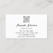 プロフェッショナルの眉メイクアップロゴバラホワイト 名刺 (裏面)