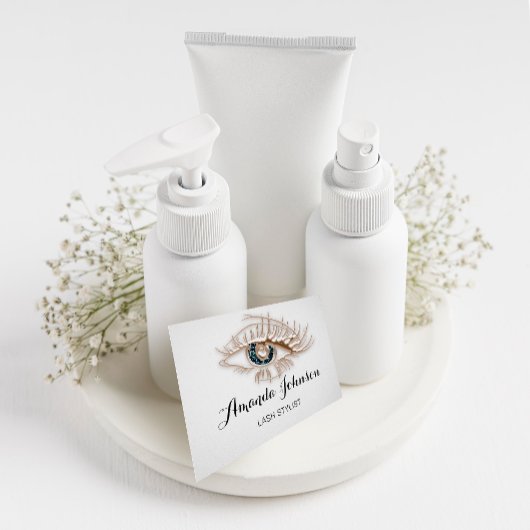 プロフェッショナルの眉メイクアップロゴバラホワイト 名刺