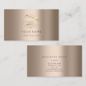 プロフェッショナルの眉メイクアップロゴバラ赤面 名刺 (正面/裏面)