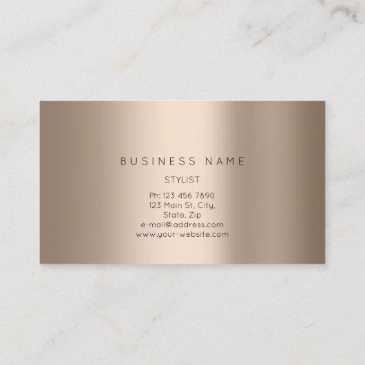 プロフェッショナルの眉メイクアップロゴバラ赤面 名刺 (裏面)