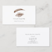 プロフェッショナルの眉メイクアップロゴバラ赤面 名刺 (正面/裏面)