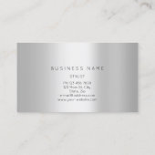 プロフェッショナルの眉メイクアップロゴ金ゴールドグレー 名刺 (裏面)