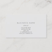 プロフェッショナルの眉メイクアップロゴ金ゴールドグレー 名刺 (裏面)