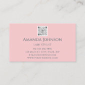 プロフェッショナルの眉メイクアップロゴ金ゴールドピンク 名刺 (裏面)