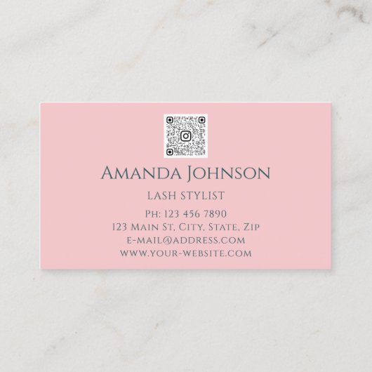 プロフェッショナルの眉メイクアップロゴ金ゴールドピンク 名刺 (裏面)